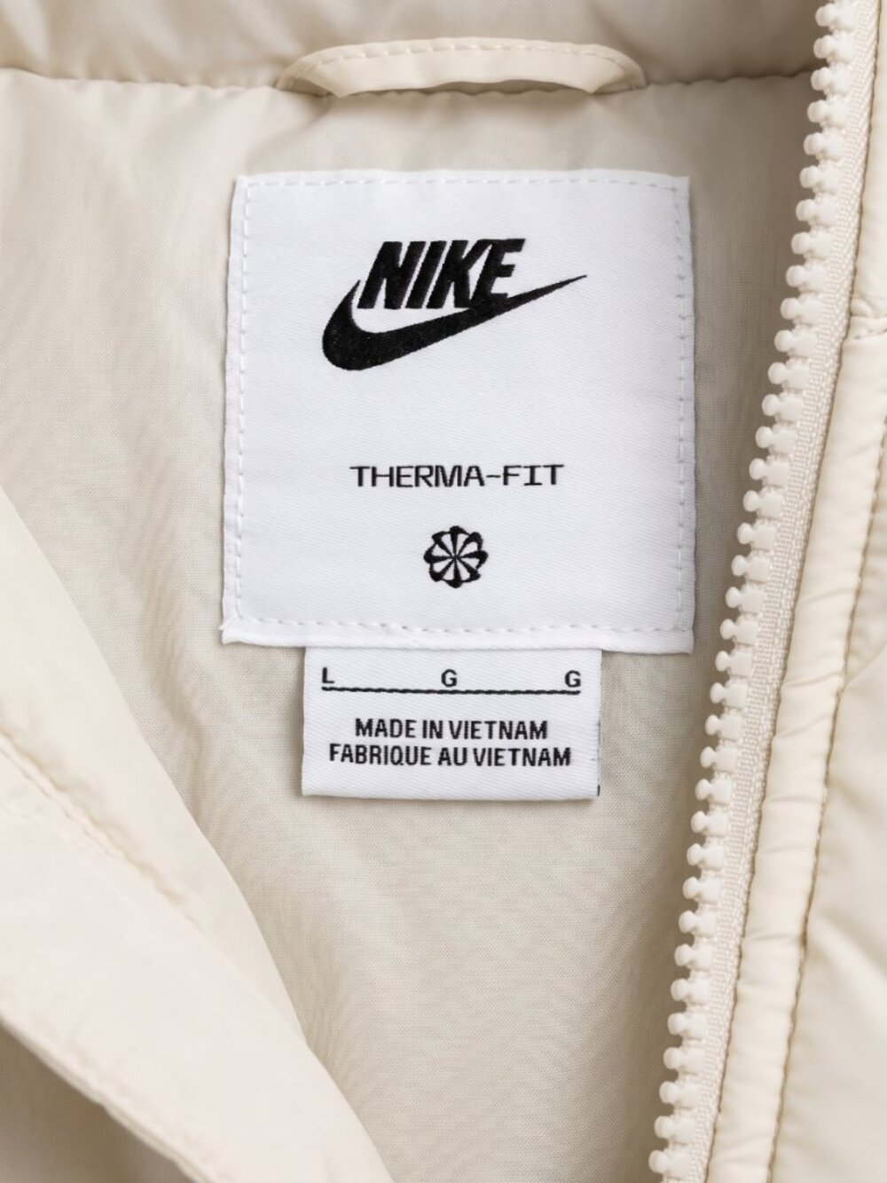 Nike Sportswear Women's Therma-FIT Hooded Puffer Parka Jacket Large Light Bone - Picture 11 of 13
